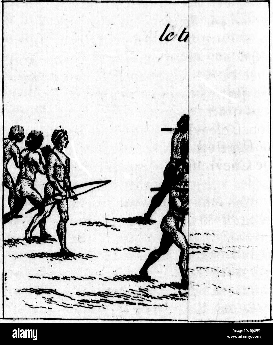 . Histoire de la Louisiane [microforme] : contenant la découverte de ce vaste pays; sa description géographique; un voyage dans les terres; l'histoire naturelle; les moeurs, coûtumes &amp; religion des naturels, avec leurs origines; deux voyages dans le nord du Nouveau Mexique, dont un jusqu'à la mer du Sud; ornée de deux cartes &amp; de 40 planches en taille douce. Science naturelles; Indiens; Natural history; Indians of North America. I ' ^66 Éyîoire t couvert des plus gros orages* Le9 François nomment cette ferre la Tonne ^ ...r. j^II. n ' !T-a-p ' 36^j. limiil toute Le Vé, t point gens, au Stock Photo