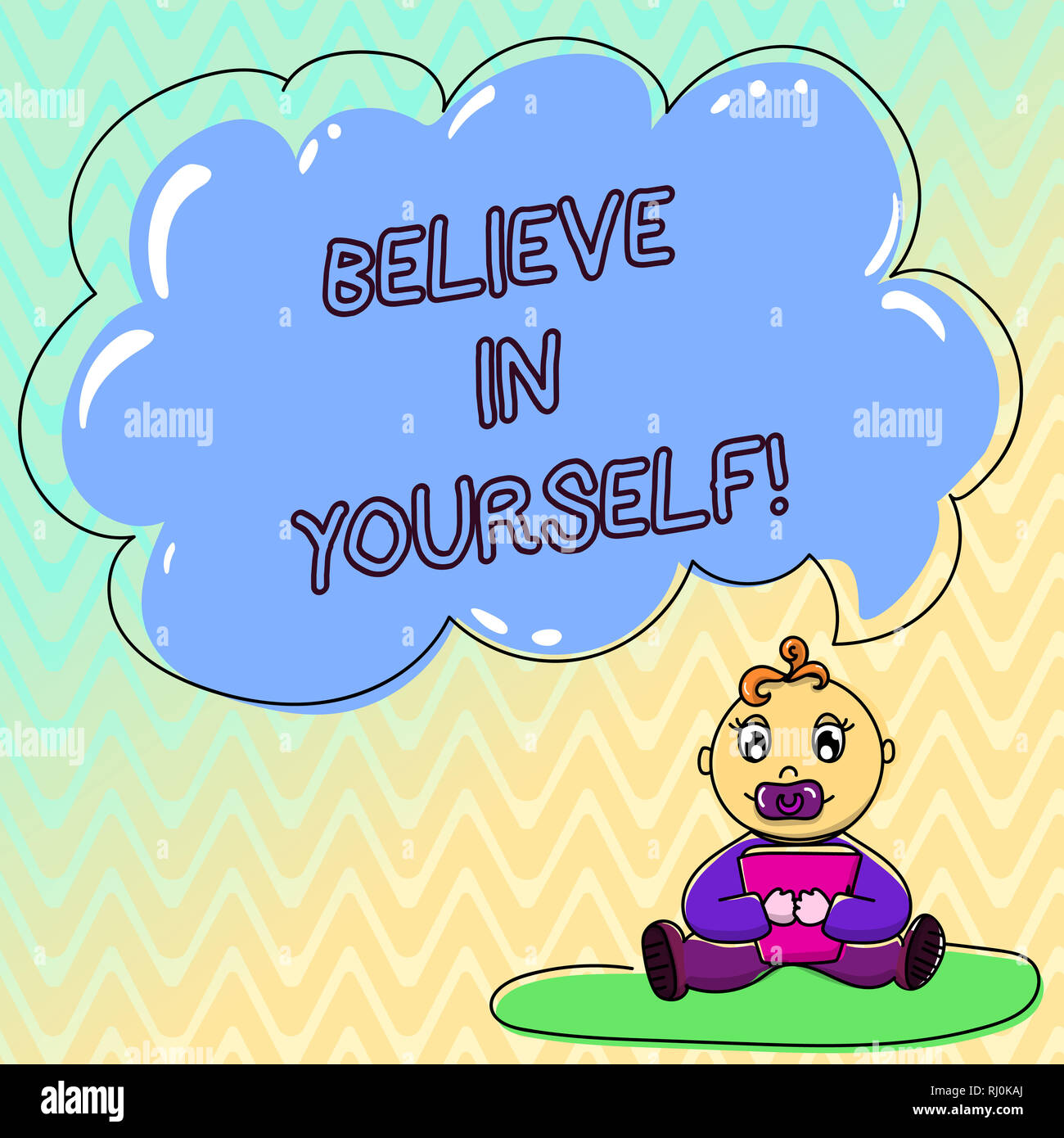 Handwriting text Believe In Yourself. Concept meaning Having confidence