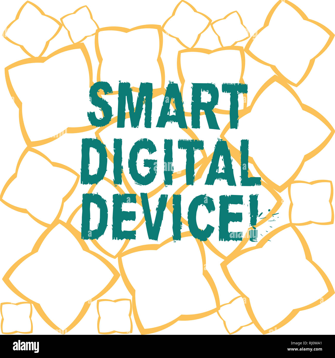 Handwriting Text Smart Digital Device Concept Meaning Equipment That Has A Computer Or Microcontroller Ribbon Strips Formed As Geometric Shapes In Se Stock Photo Alamy