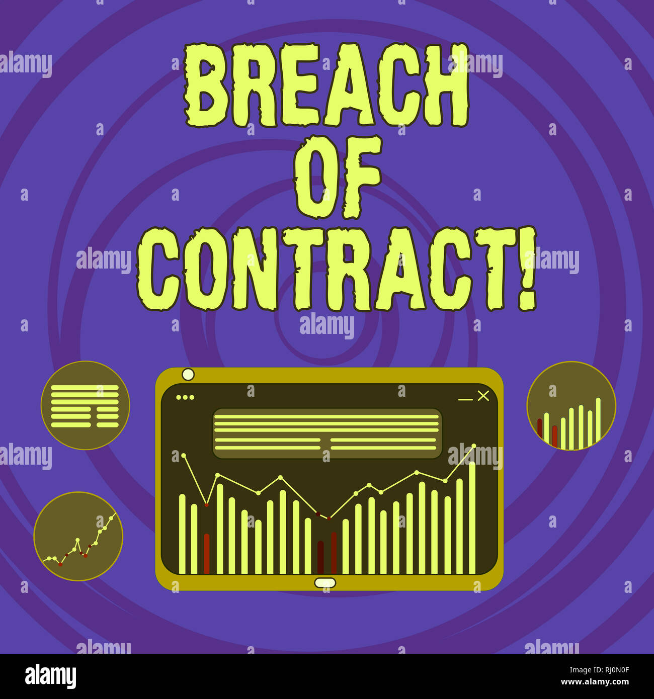 Text Sign Showing Breach Of Contract Conceptual Photo Act Of Breaking