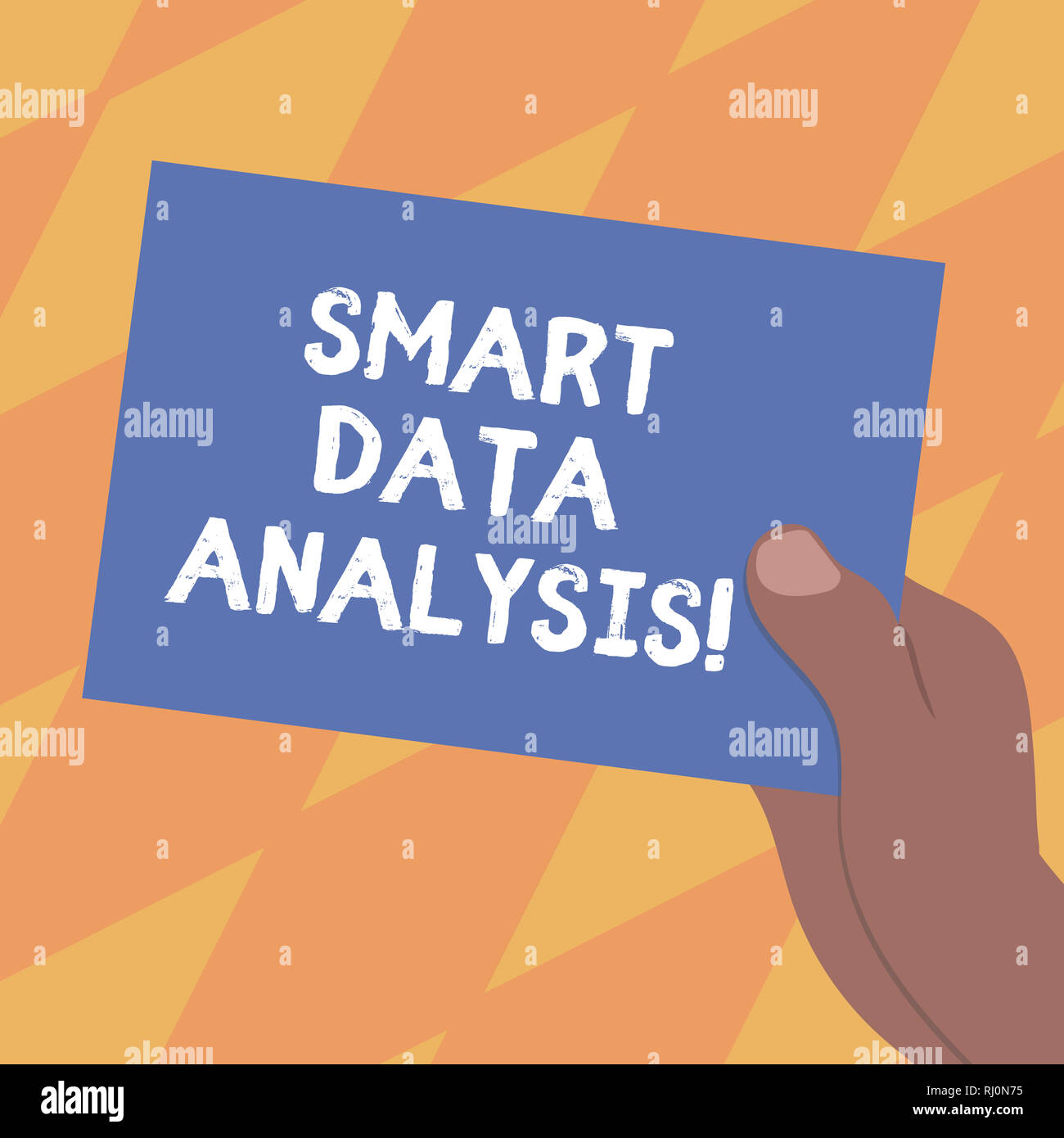 Text sign showing Smart Data Analysis. Conceptual photo collecting and analyzing infos to make better decisions Drawn Hu analysis Hand Holding Present Stock Photo