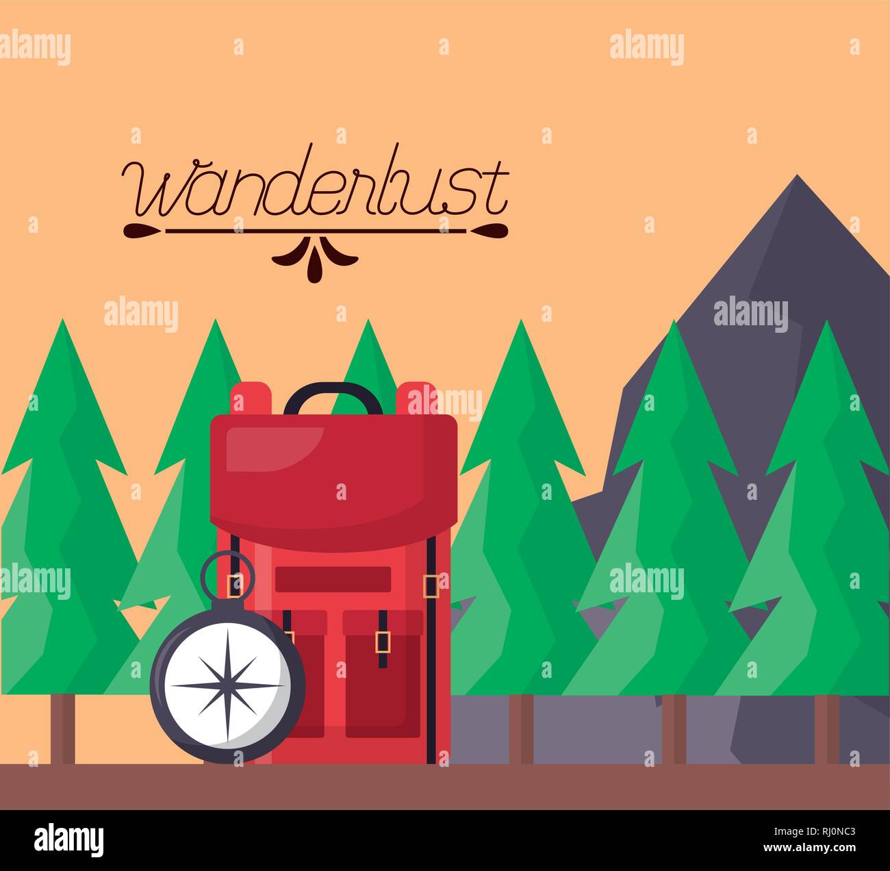 Wanderlust exploration Stock Vector Images Alamy