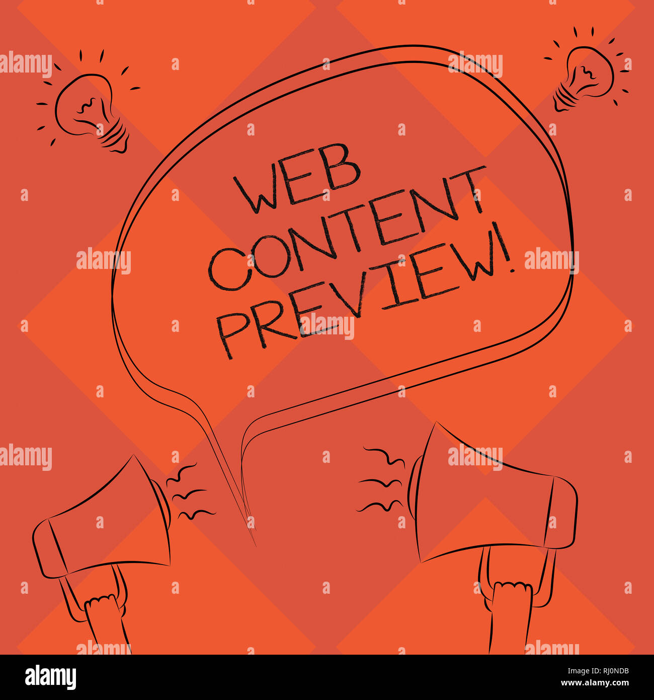 Handwriting text Web Content Preview. Concept meaning textual visual ...