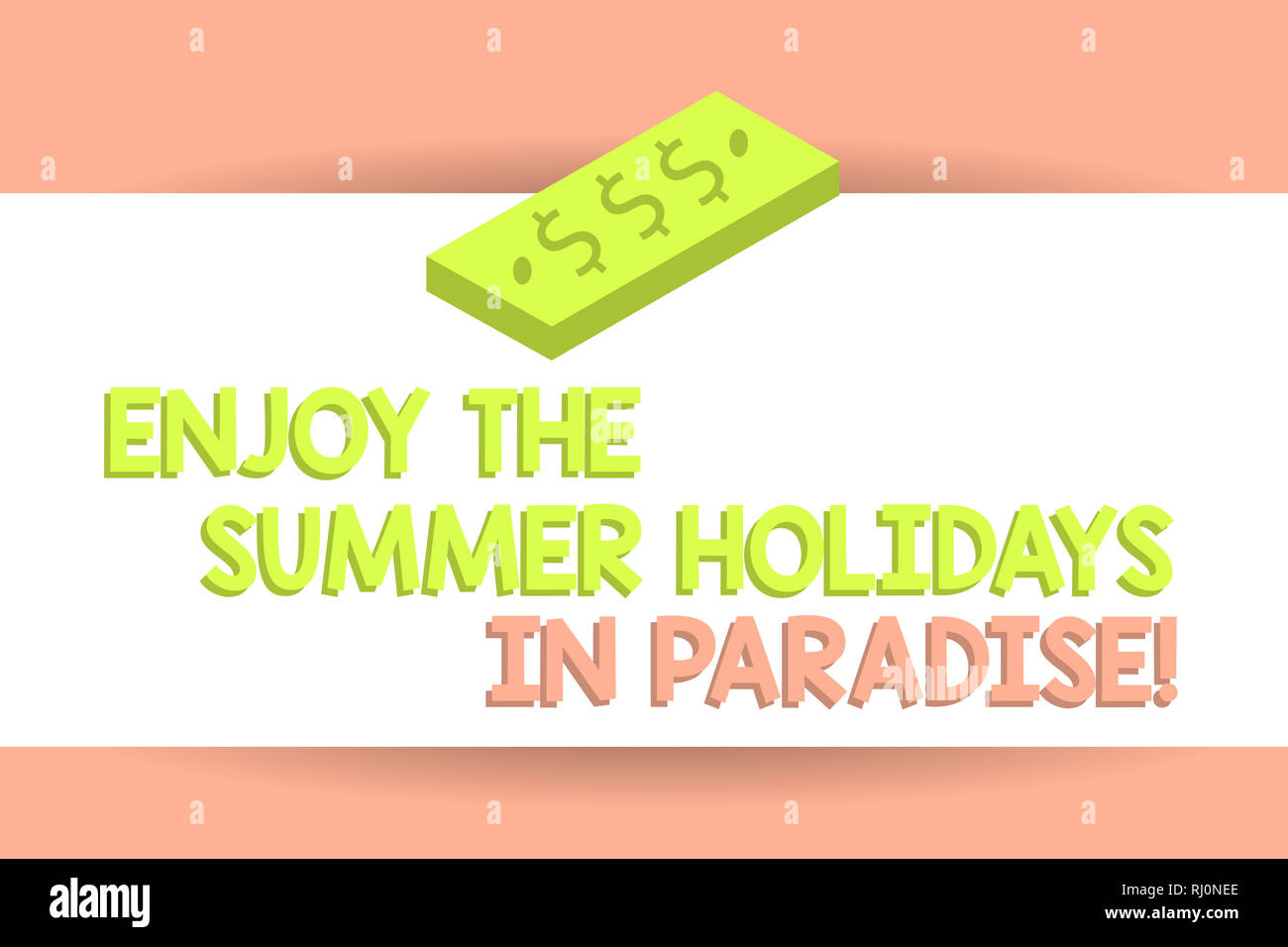 Writing Note Showing Enjoy The Summer Holidays In Paradise Business - 
