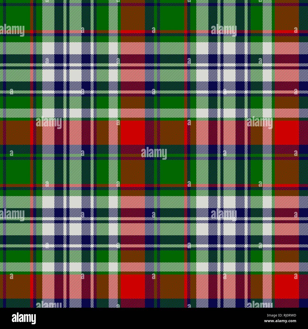 Celtic classic check plaid seamles pattern. Vector illustration. Stock Vector