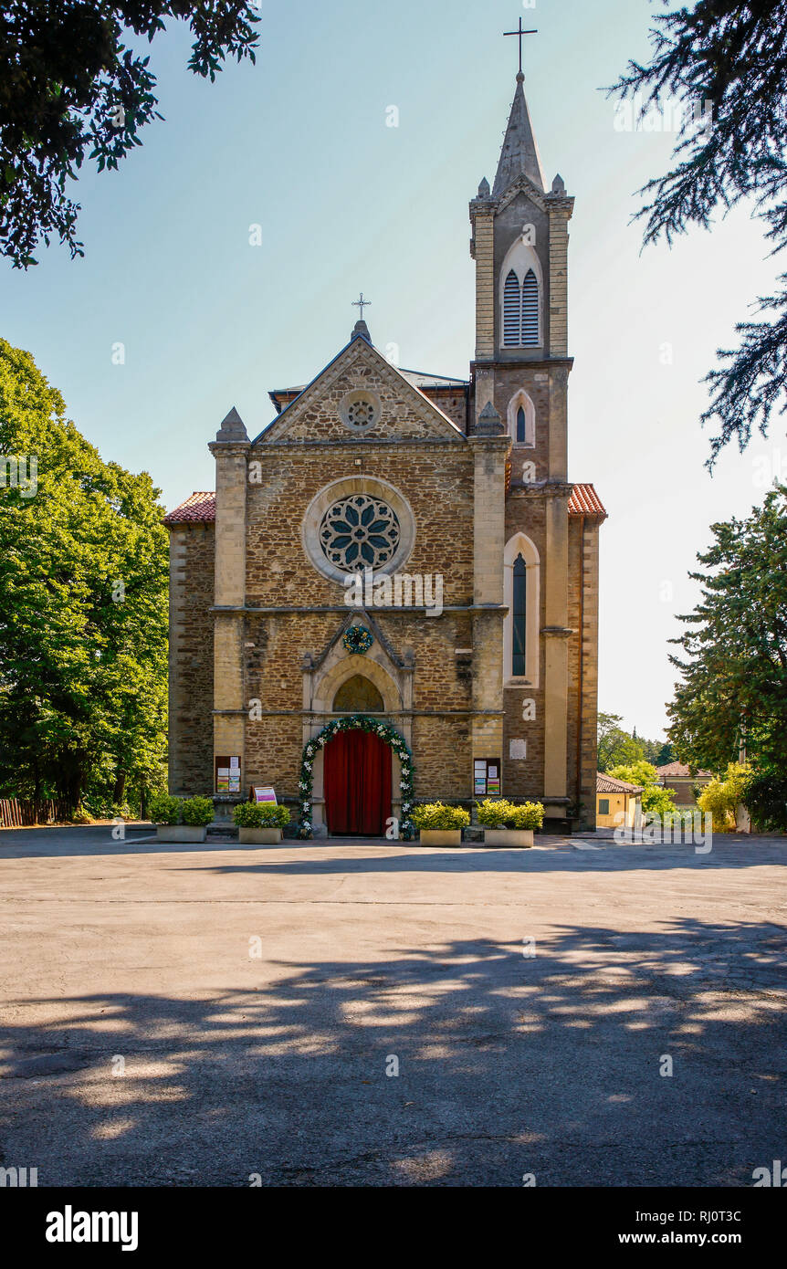 Italy Emilia Romagna Dovadola Hermitage of Monte Paolo - first hermitage where he went sant 'Antonio in Italy Stock Photo