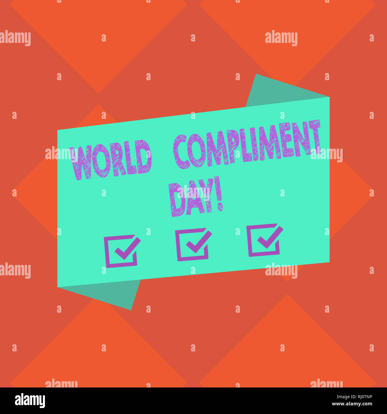 Handwriting Text World Compliment Day Concept Meaning Basic