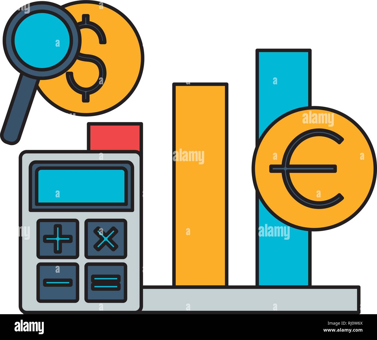 stock market calculator chart growth Stock Vector Image & Art Alamy
