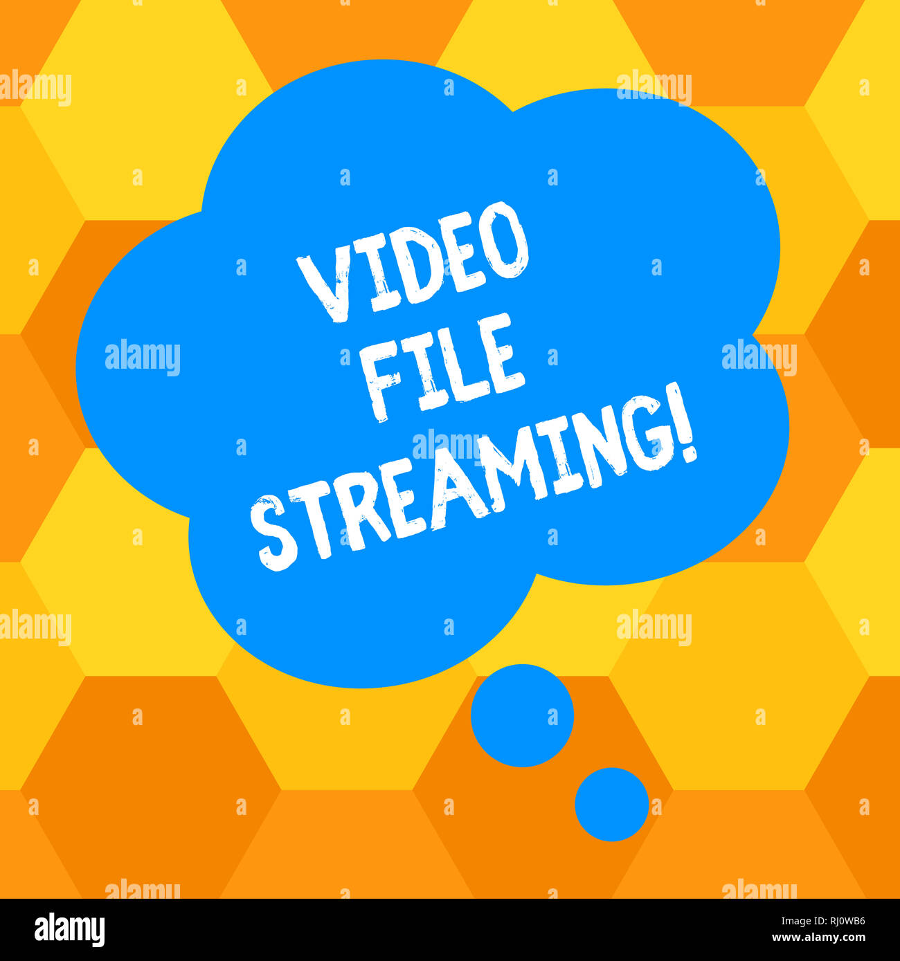 Handwriting text writing Video File Streaming. Concept meaning video be viewed online without being downloaded Blank Color Floral Shape Thought Speech Stock Photo