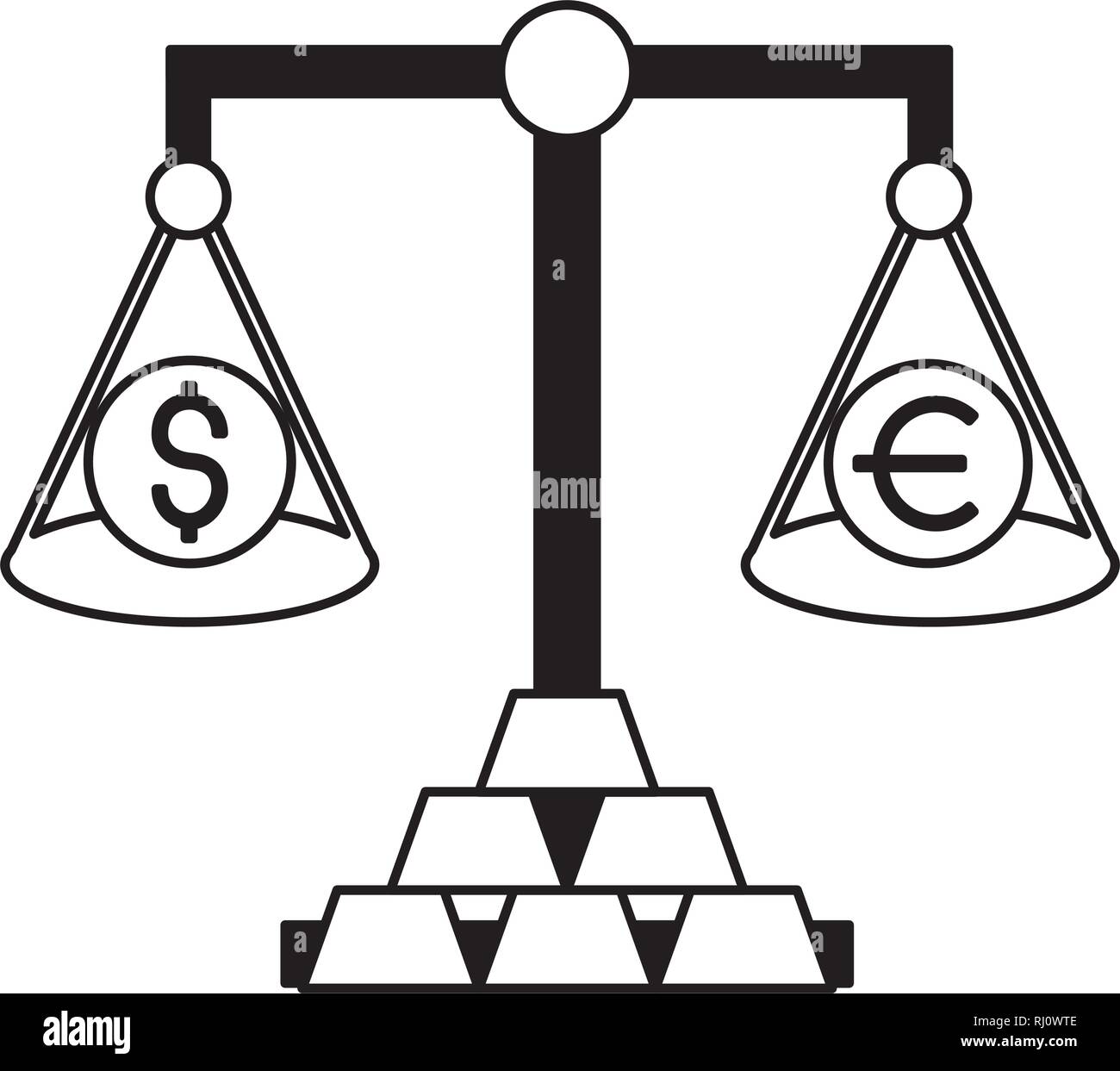 balance gold bars exchange stock market Stock Vector Image & Art Alamy