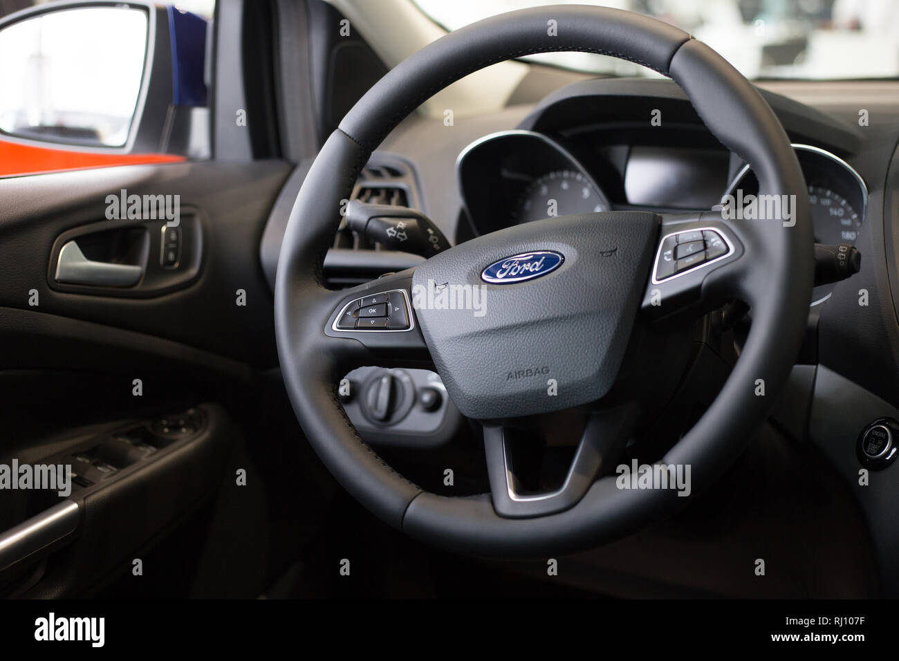 Ford Vehicle Showroom >> Russia Izhevsk January 27 2019 Showroom Ford Interior Of New Ford Vehicle Showroom >> Russia Izhevsk January 27 2019 Showroom Ford Interior Of New