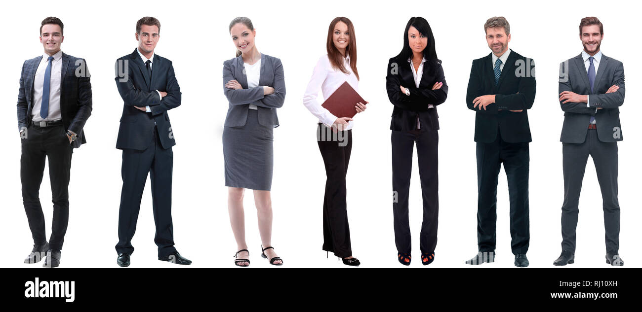 group of successful business people standing in a row Stock Photo - Alamy