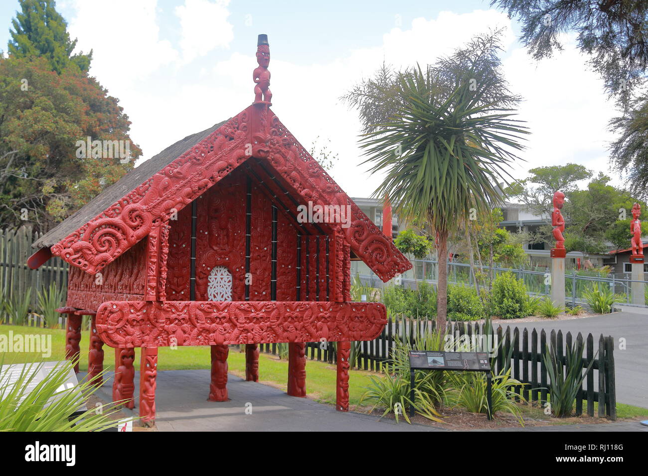 Maori storehouse at Te Puia, New Zealand Stock Photo