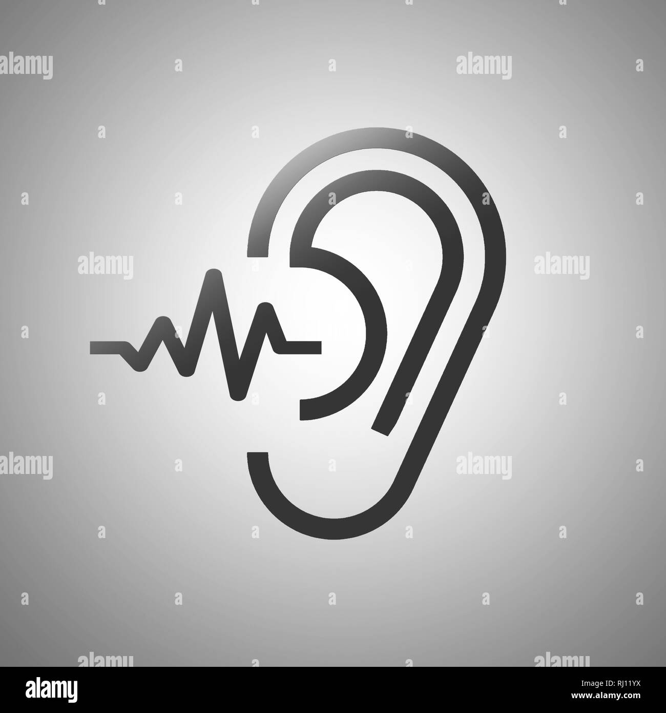 Human hearing range Stock Photo