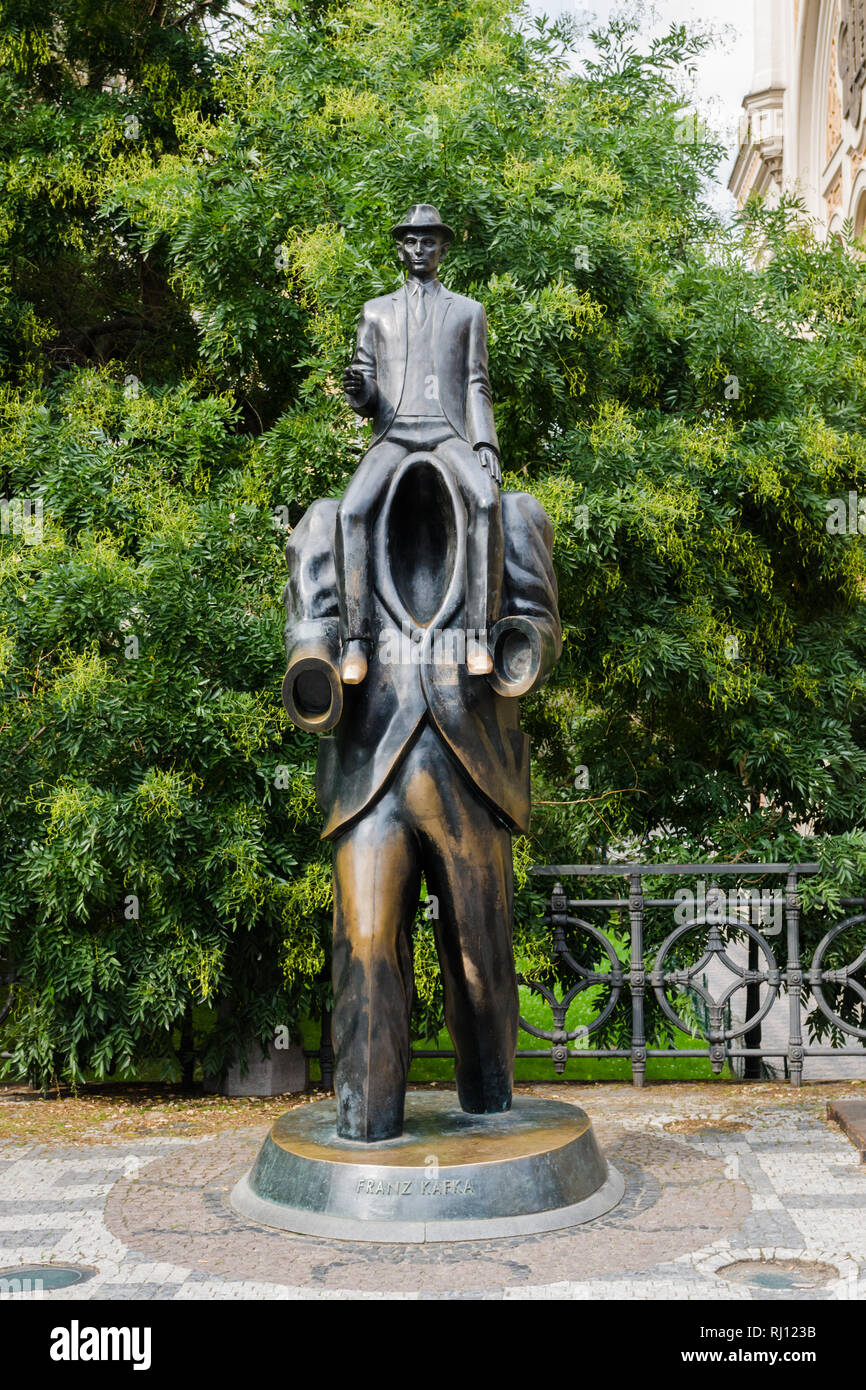 Statue of Franz Kafka, Prague, Czech Republic Stock Photo Alamy