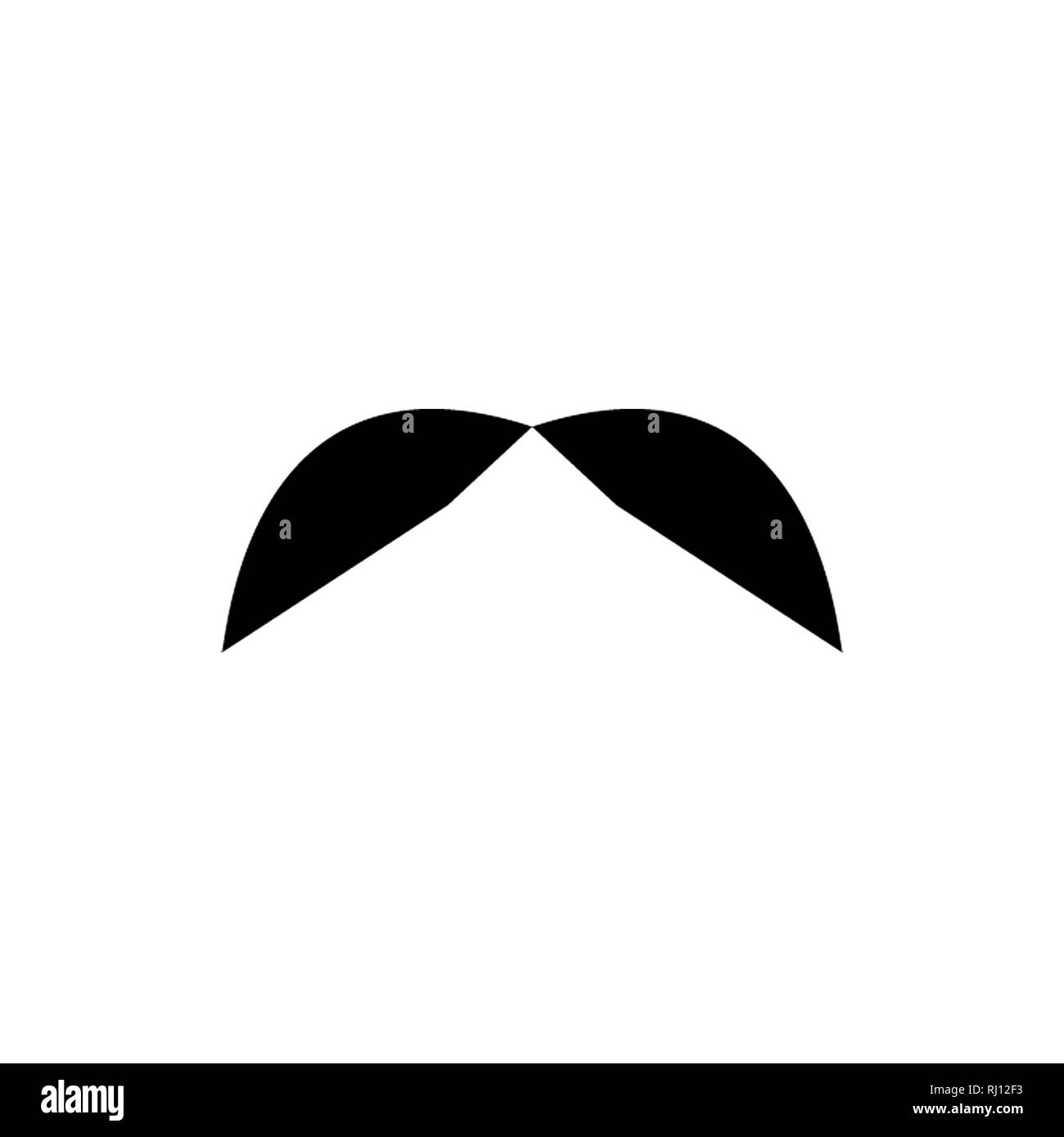Mustache icon symbol isolated on white background Stock Photo
