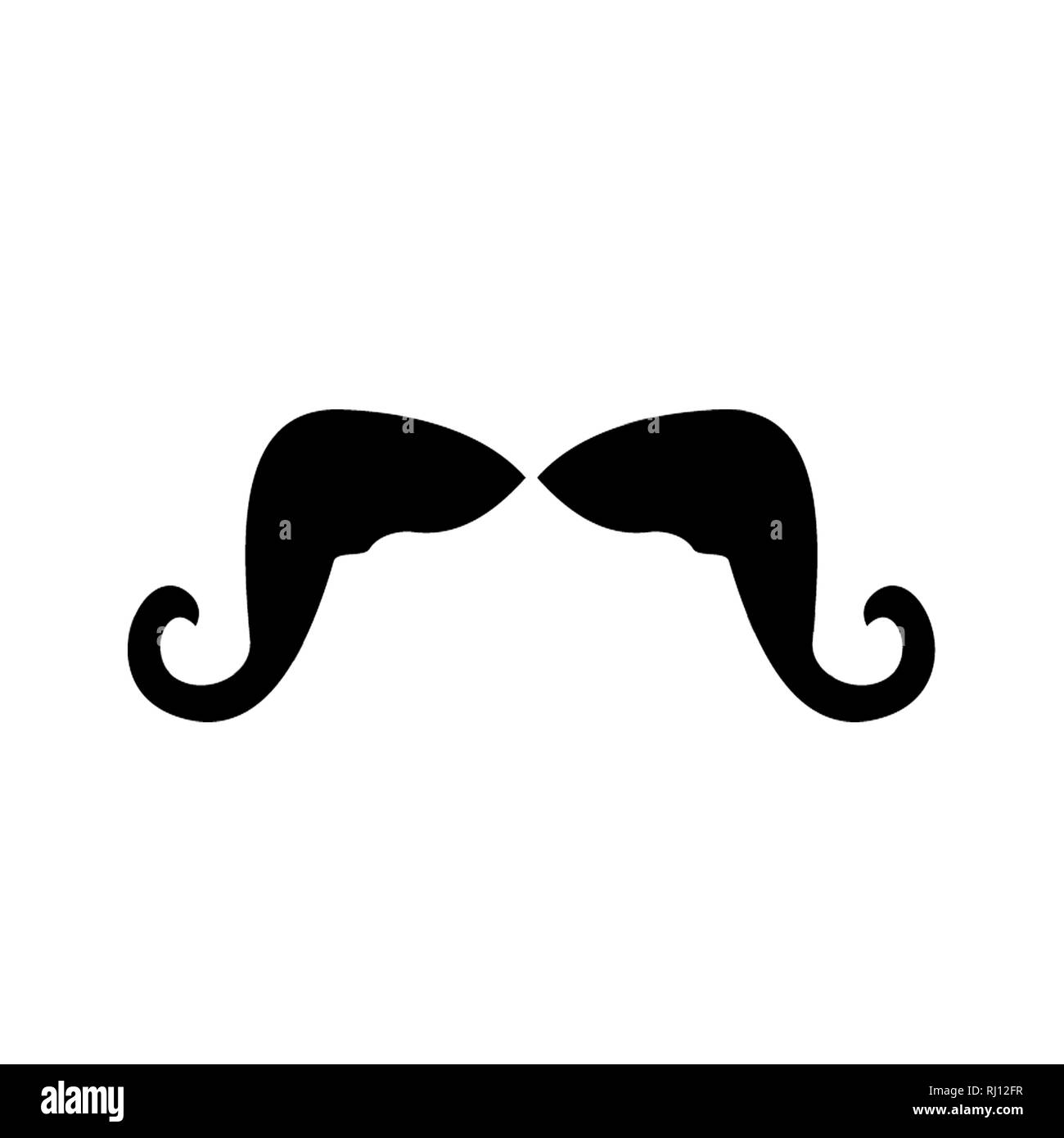 Mustache icon symbol isolated on white background Stock Photo Alamy