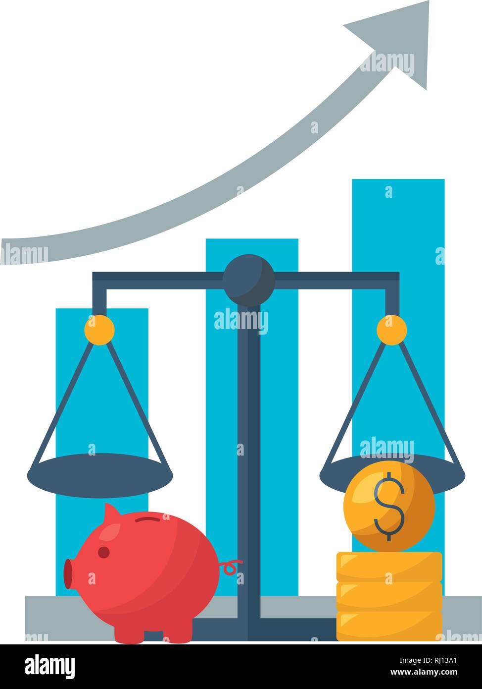 chart report piggy bank coins stock market Stock Vector Image & Art - Alamy