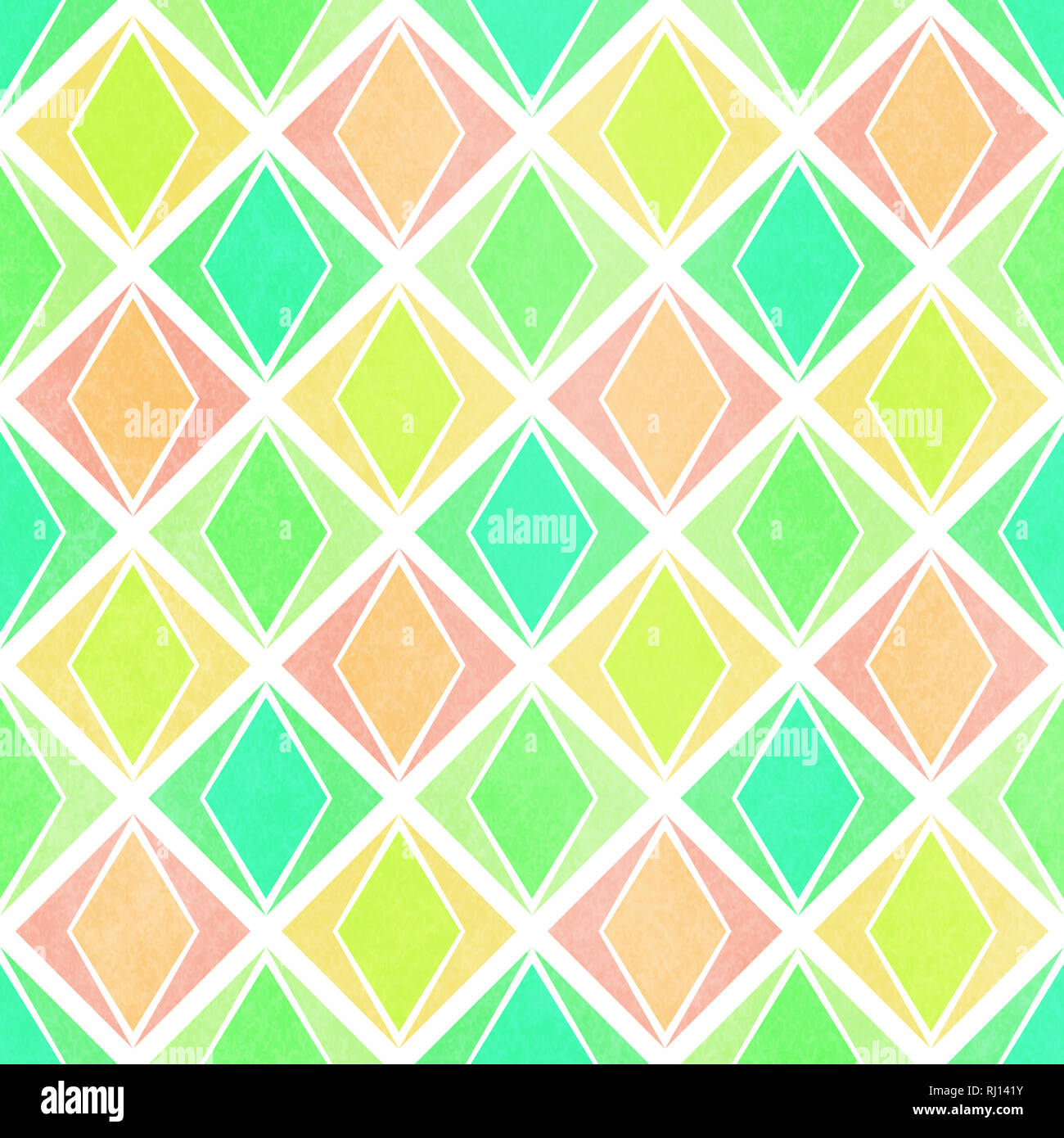 A multicolored digital geometric seamless pattern - When repeated the ...