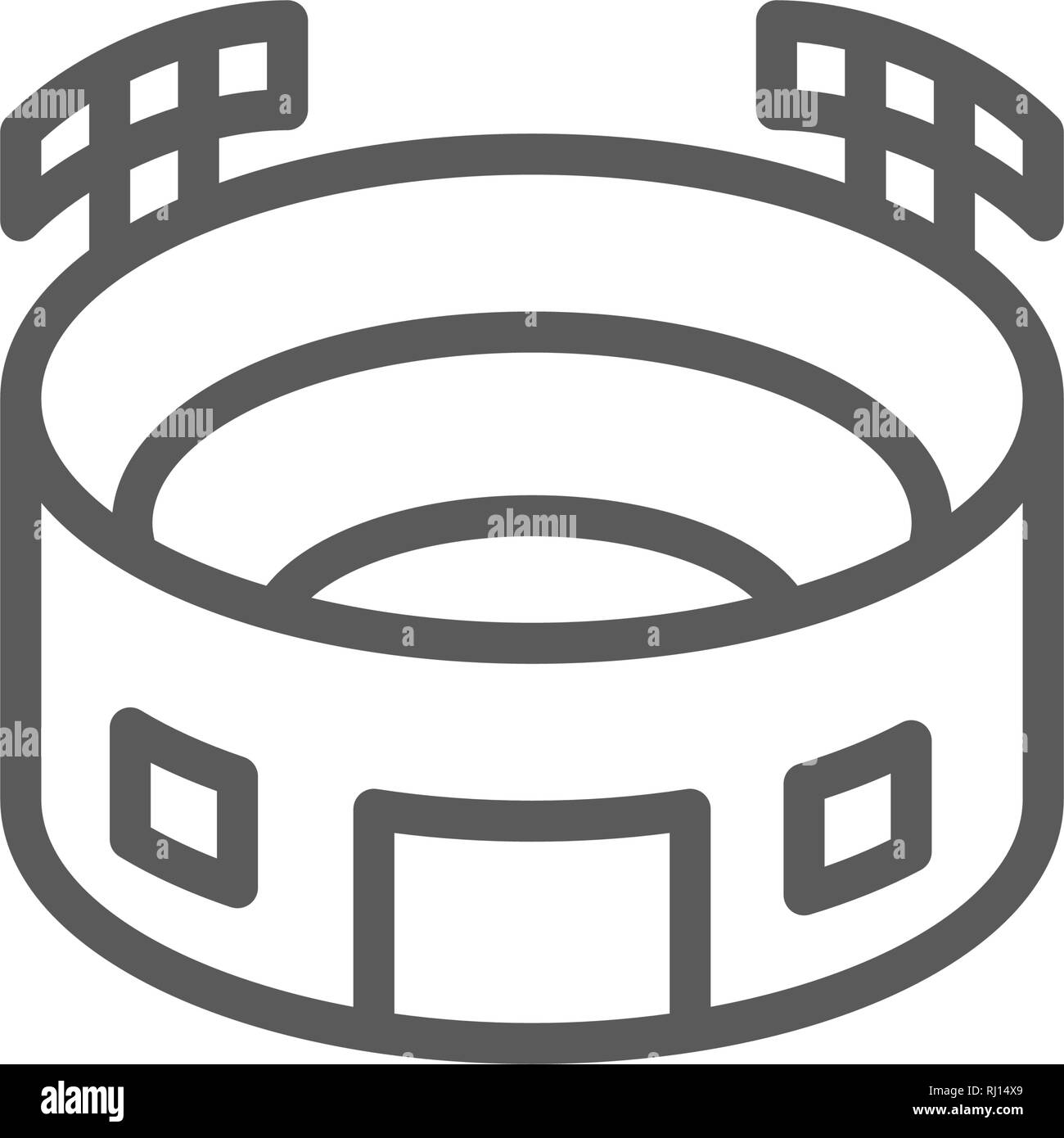 Sports stadium with spotlights line icon Stock Vector Image & Art - Alamy