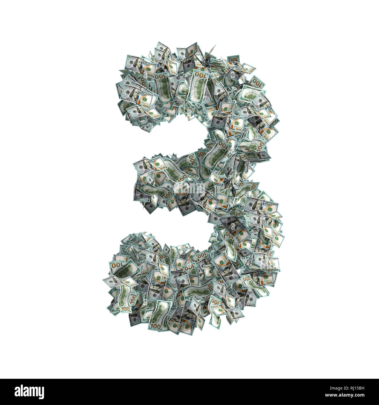 Number three from set Cut Out Stock Images Pictures Alamy