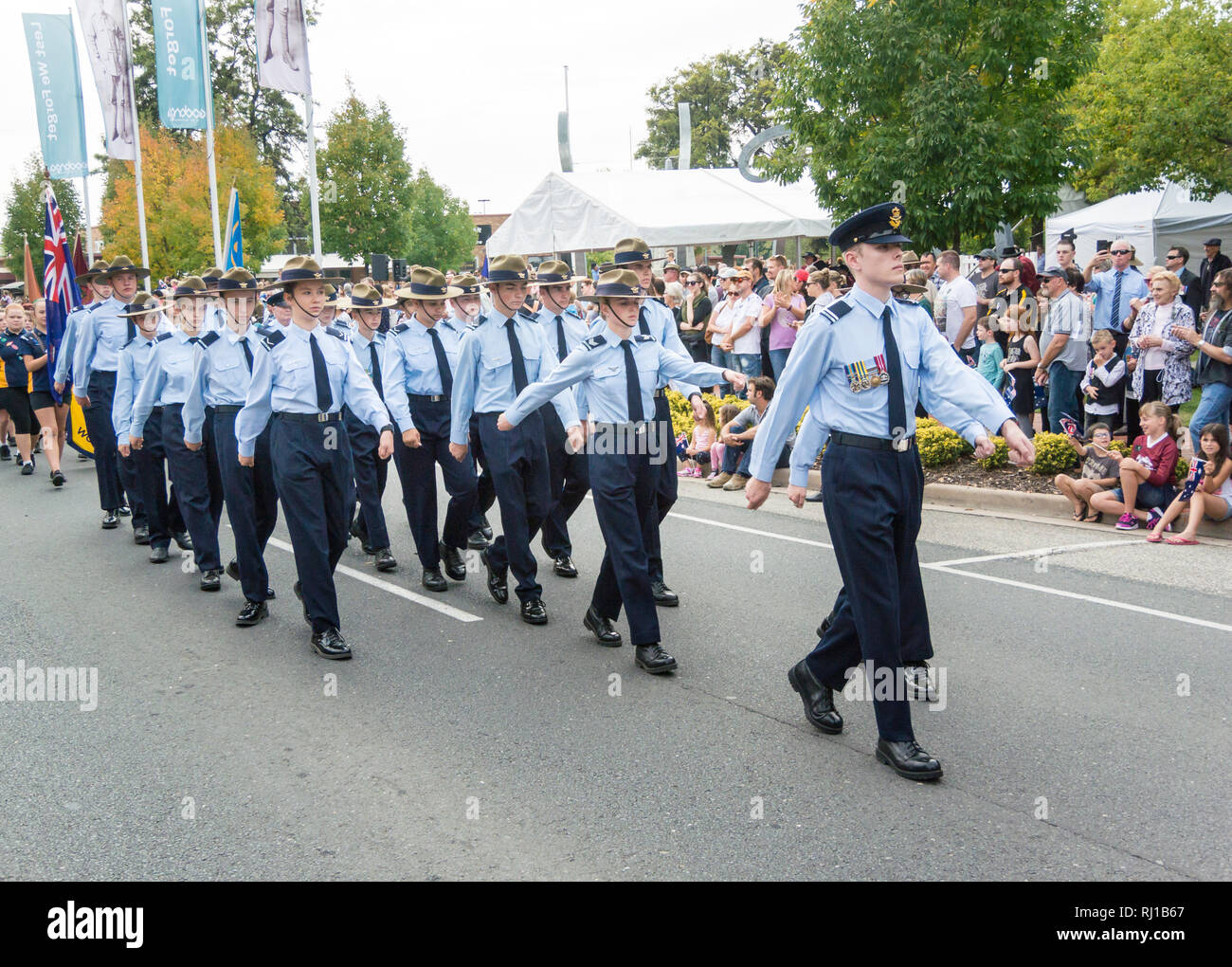 The Anzac Parade In The City Of Wodonga Victoria Australia Stock Photo Alamy