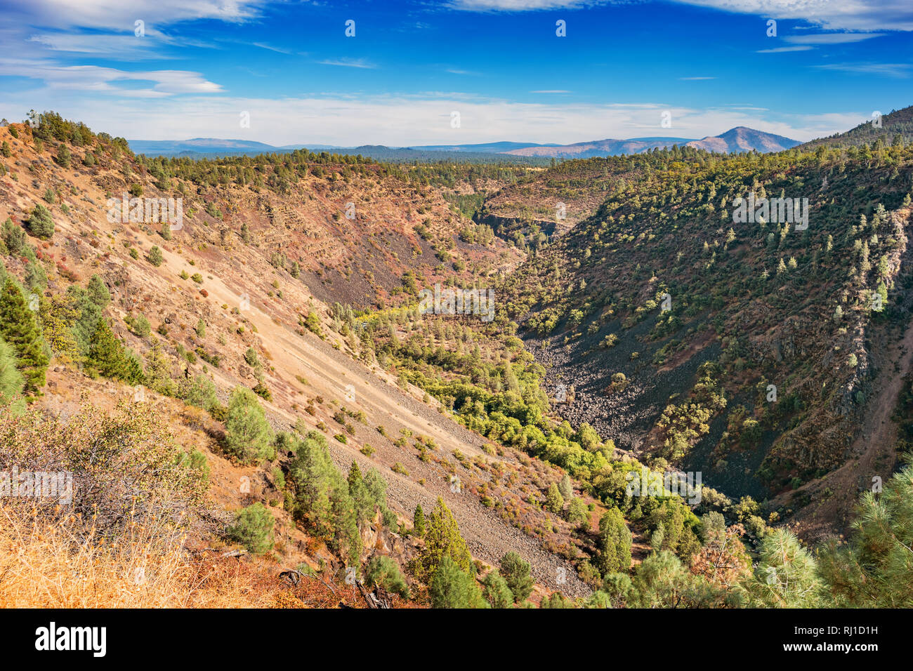 Pit River Canyon near Fall River Mills, Shasta County, California USA Stock Photo
