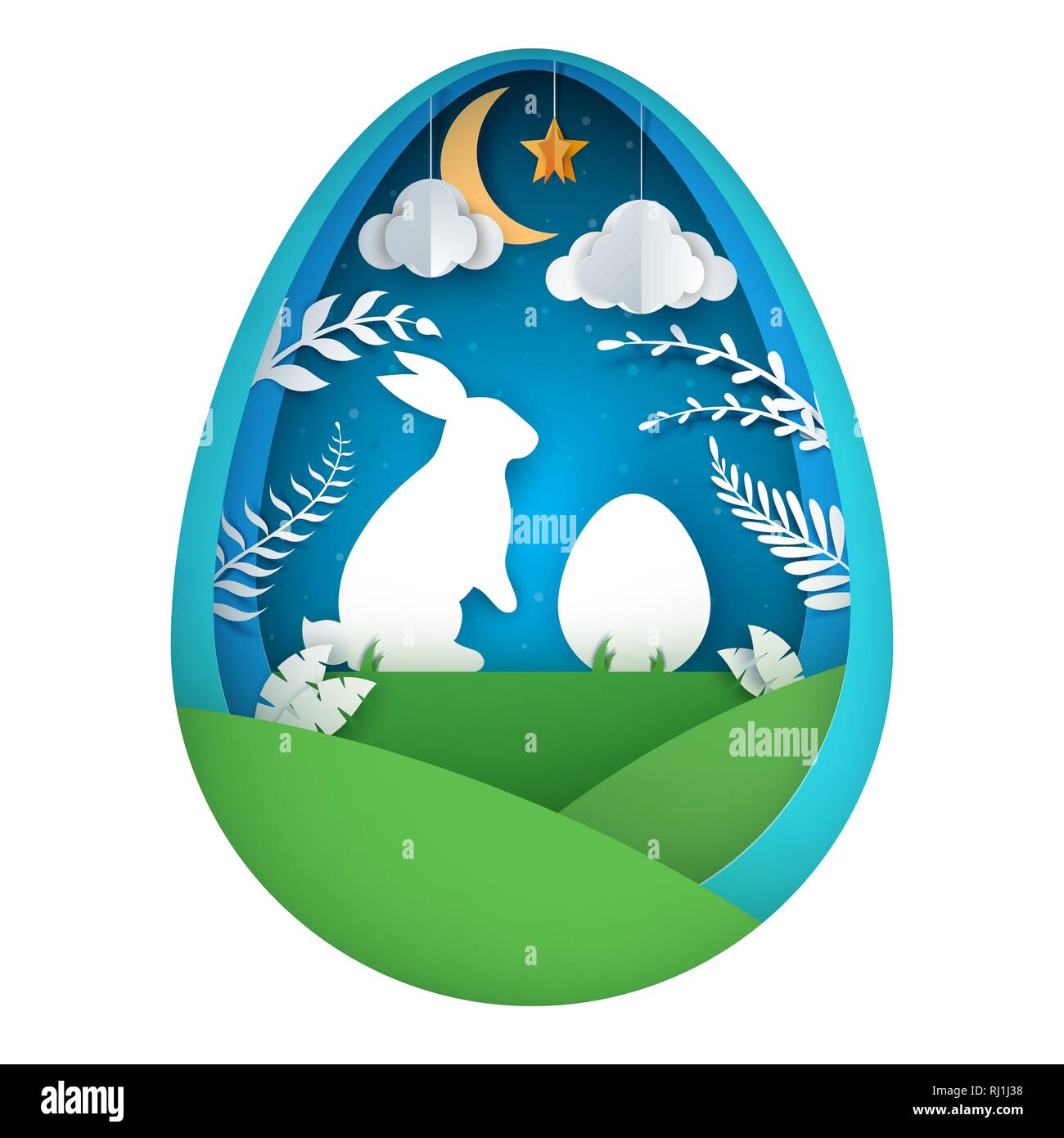 Paper easter egg gift Stock Vector Images - Alamy