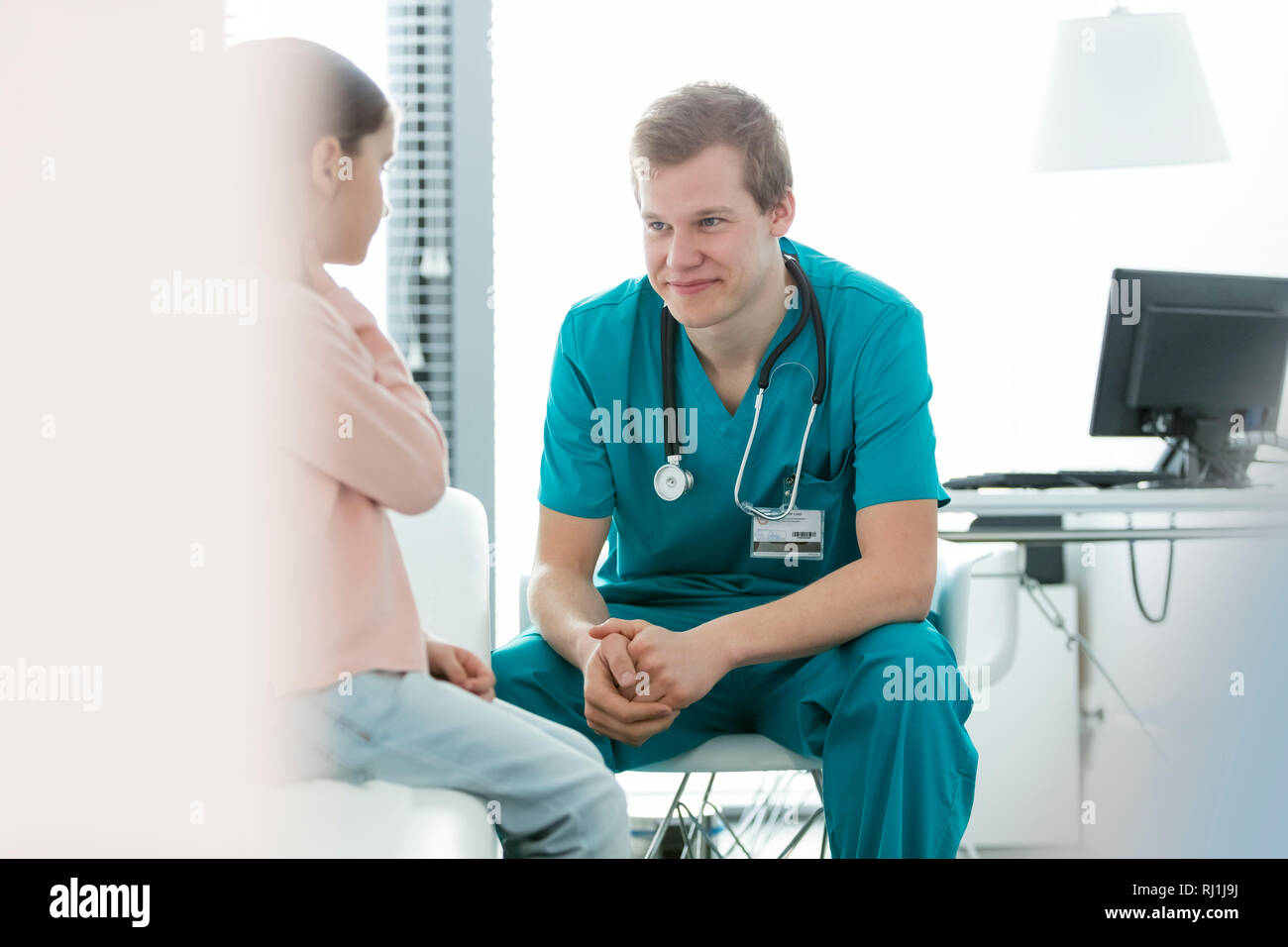 Nurse sitting talking to nurse hi-res stock photography and images - Alamy