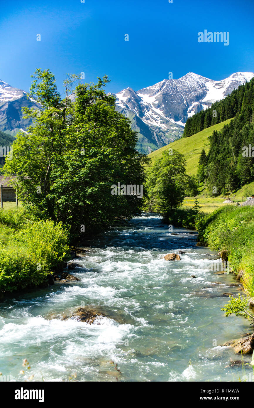 Mountain stream in the heart of Austria Stock Photo