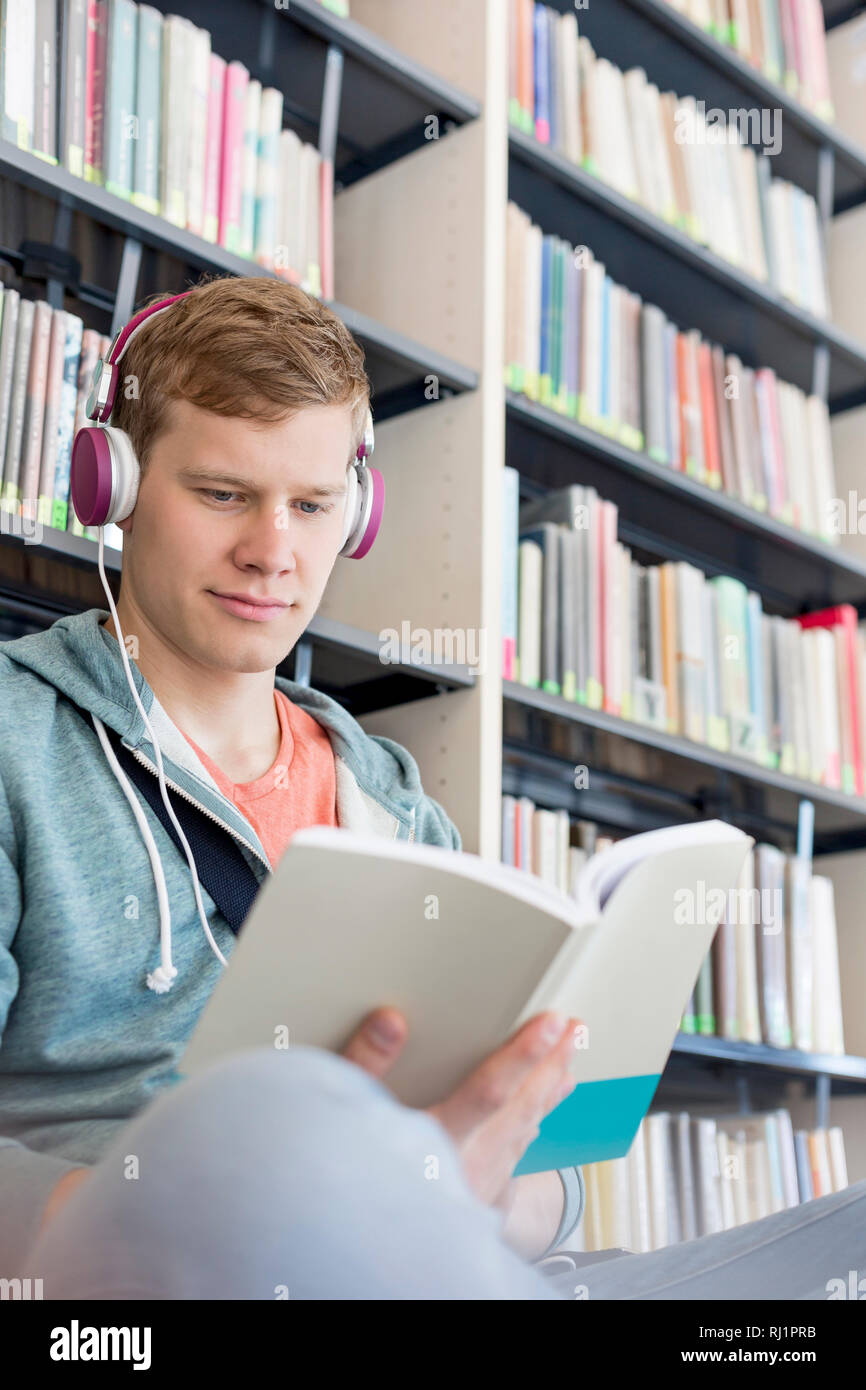 reading and listening to music