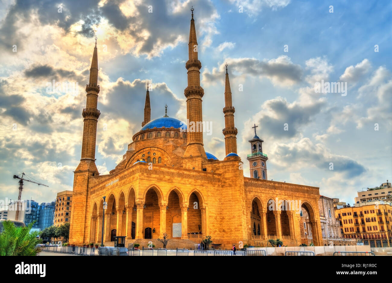 Mohammad Al-Amin Mosque in Beirut, Lebanon Stock Photo