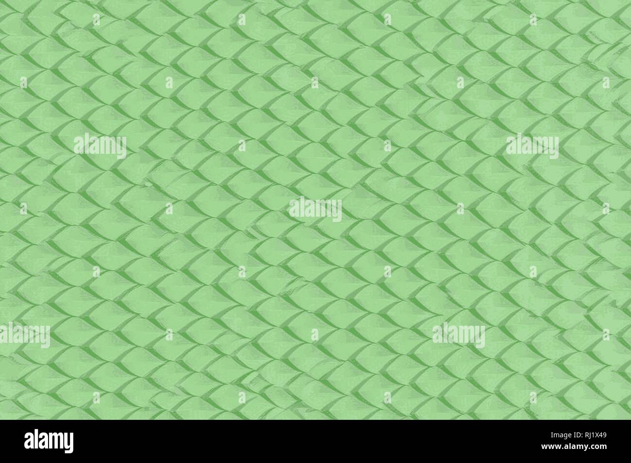 Green abstract dragon or snake scales on the skin Stock Photo