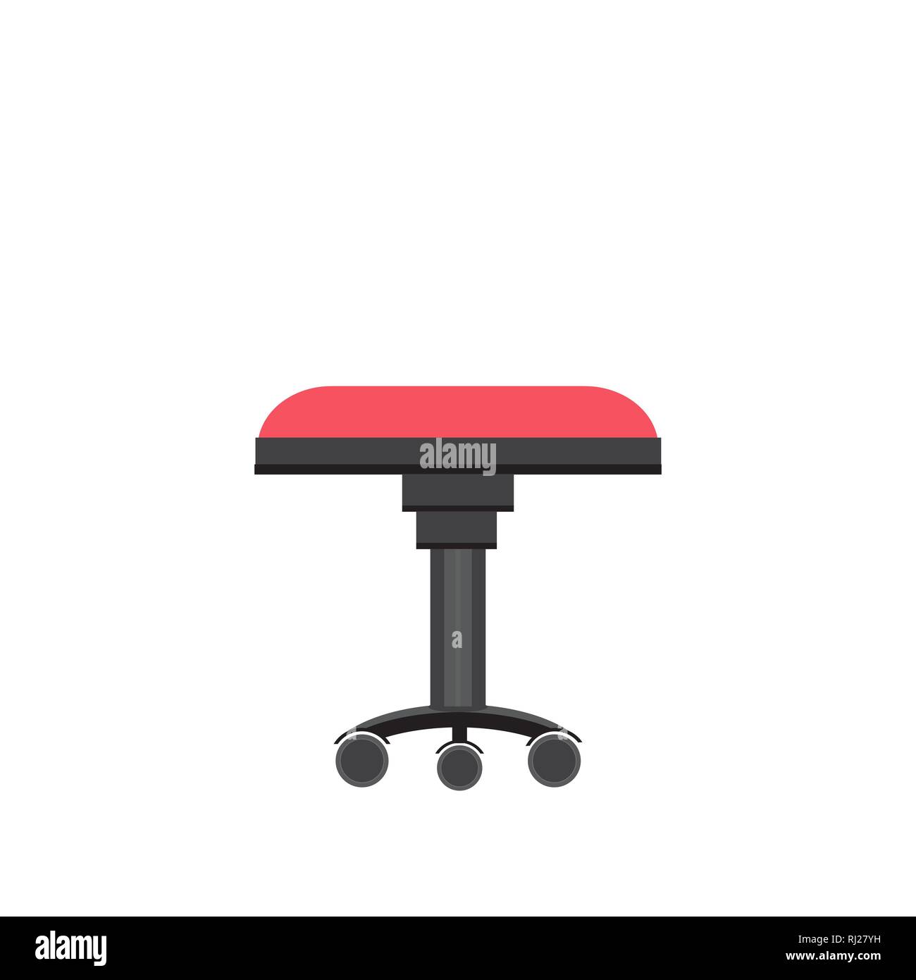 Office chair flat design Vector icon isolated on white. eps 10 Stock ...
