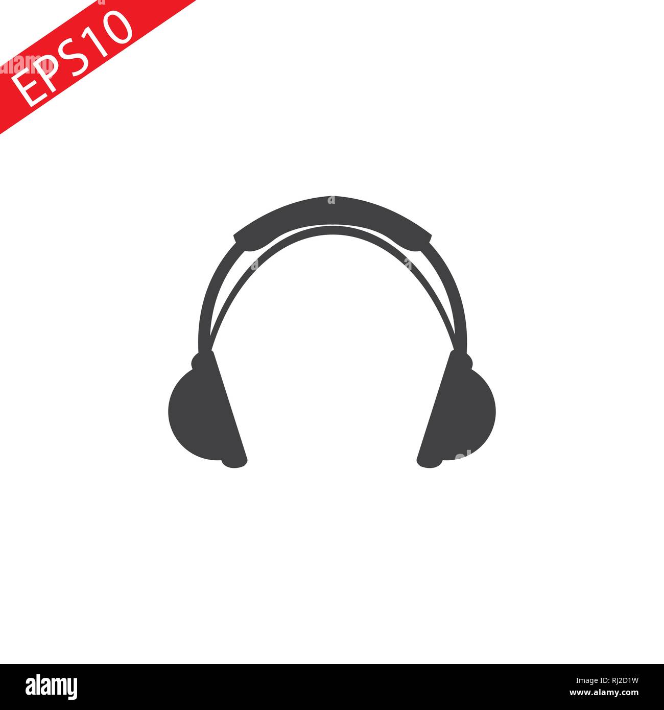Headphone icon on white background. Vector illustration Stock Vector ...