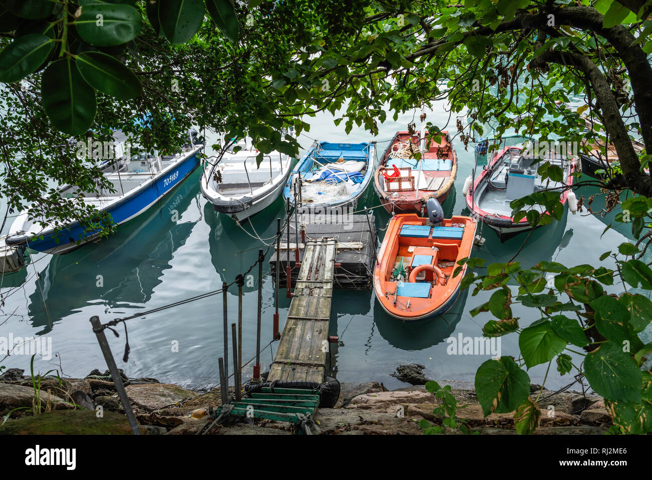 The fishing village of Lei Yu Mun in Kowloon, Hong Kong, China, Asia. Stock Photo