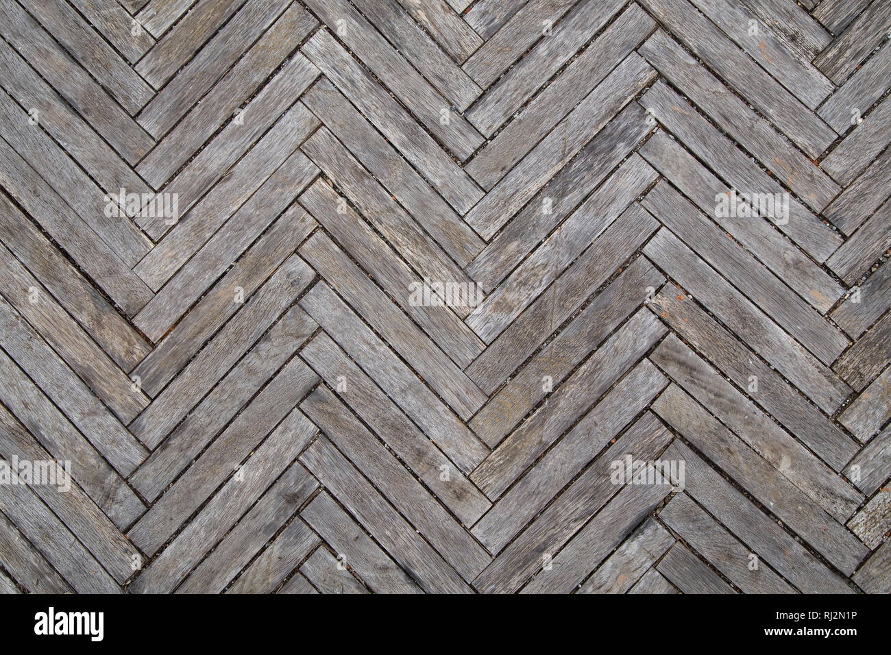 Obsolete parquet floor Stock Photo