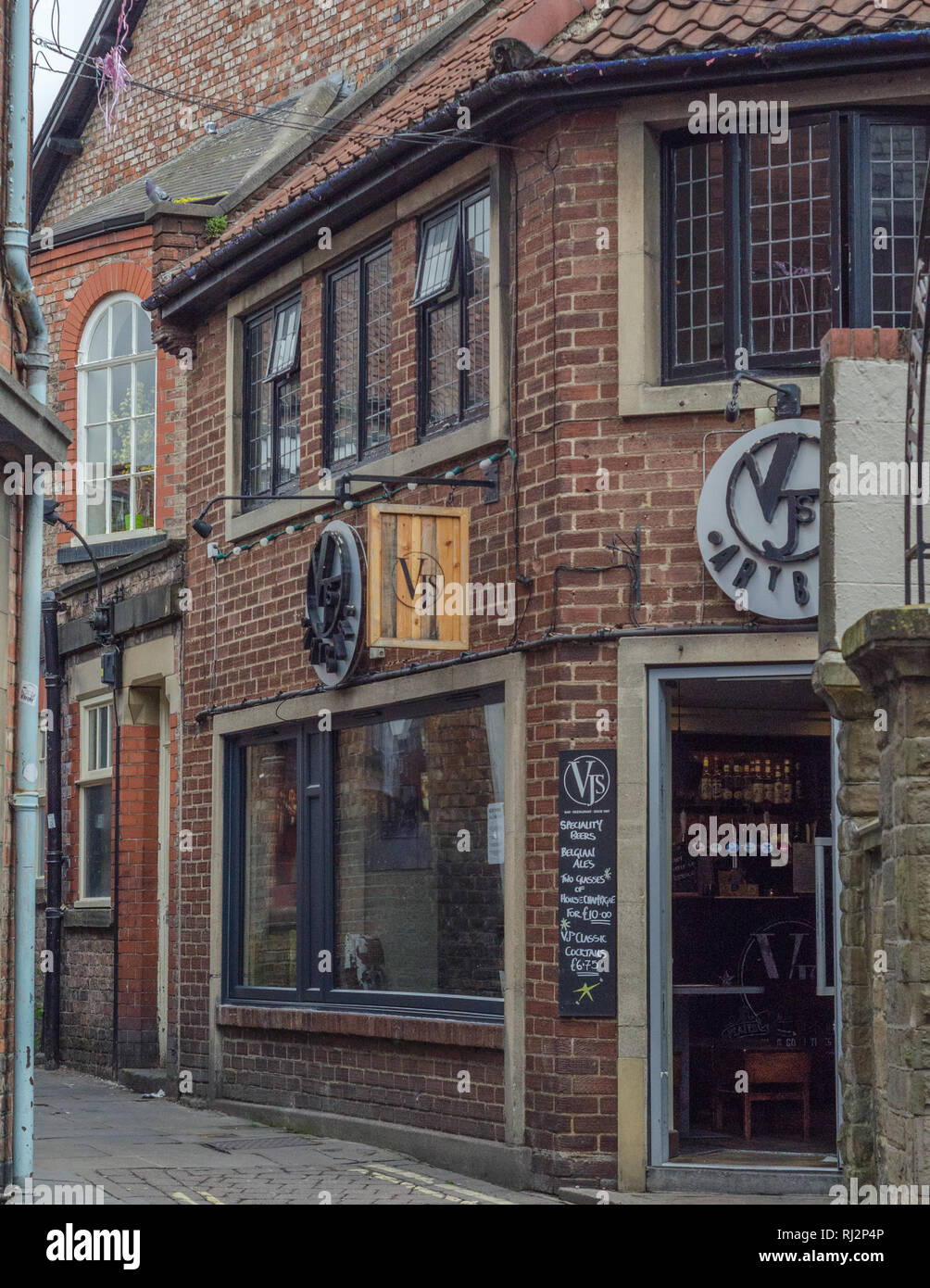 Medieval shops and stores near the Shambles Market in York, England