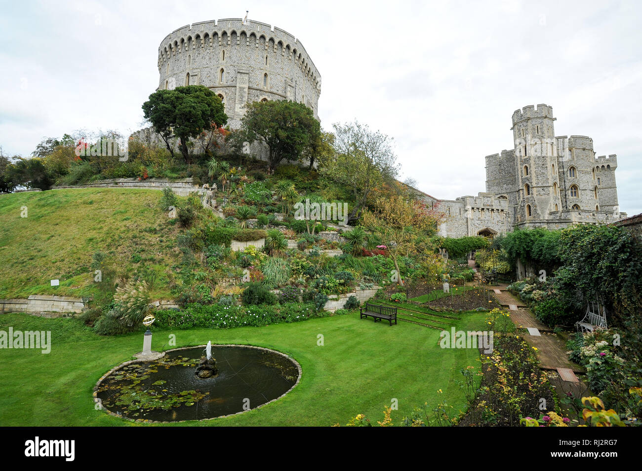 Round Tower and Edward III Tower of Windsor Castle royal residence in