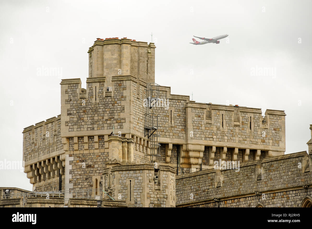 Upper Ward of Windsor Castle royal residence in Windsor, Berkshire, England, United Kingdom
