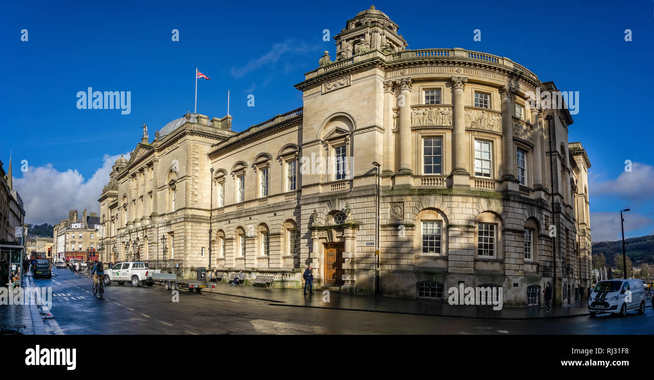 Panoramic view of the Guidhall in High Street, Bath, Somerset, UK on 4 February 2019 Stock Photo