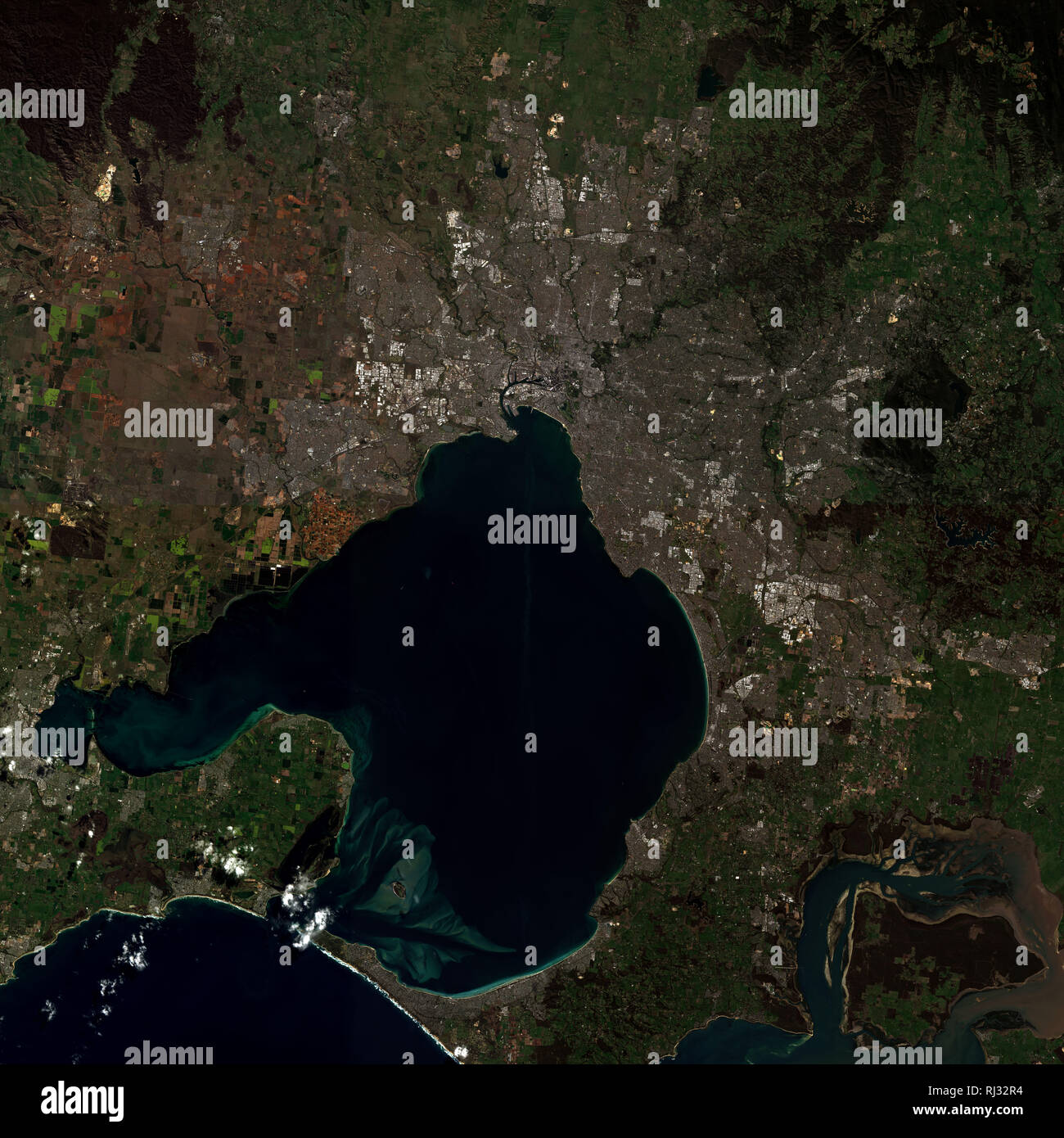 High Resolution Satellite Images Australia High Resolution Satellite Image Of Melbourne In Victoria, Australia -  Contains Modified Copernicus Sentinel Data [2018] Stock Photo - Alamy