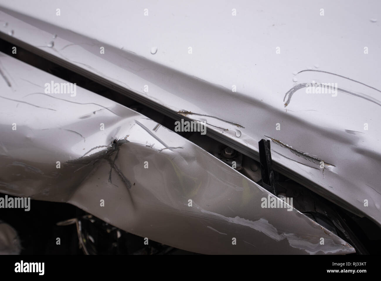 Car Crash; Damage and details after a vehicle accident Stock Photo Alamy