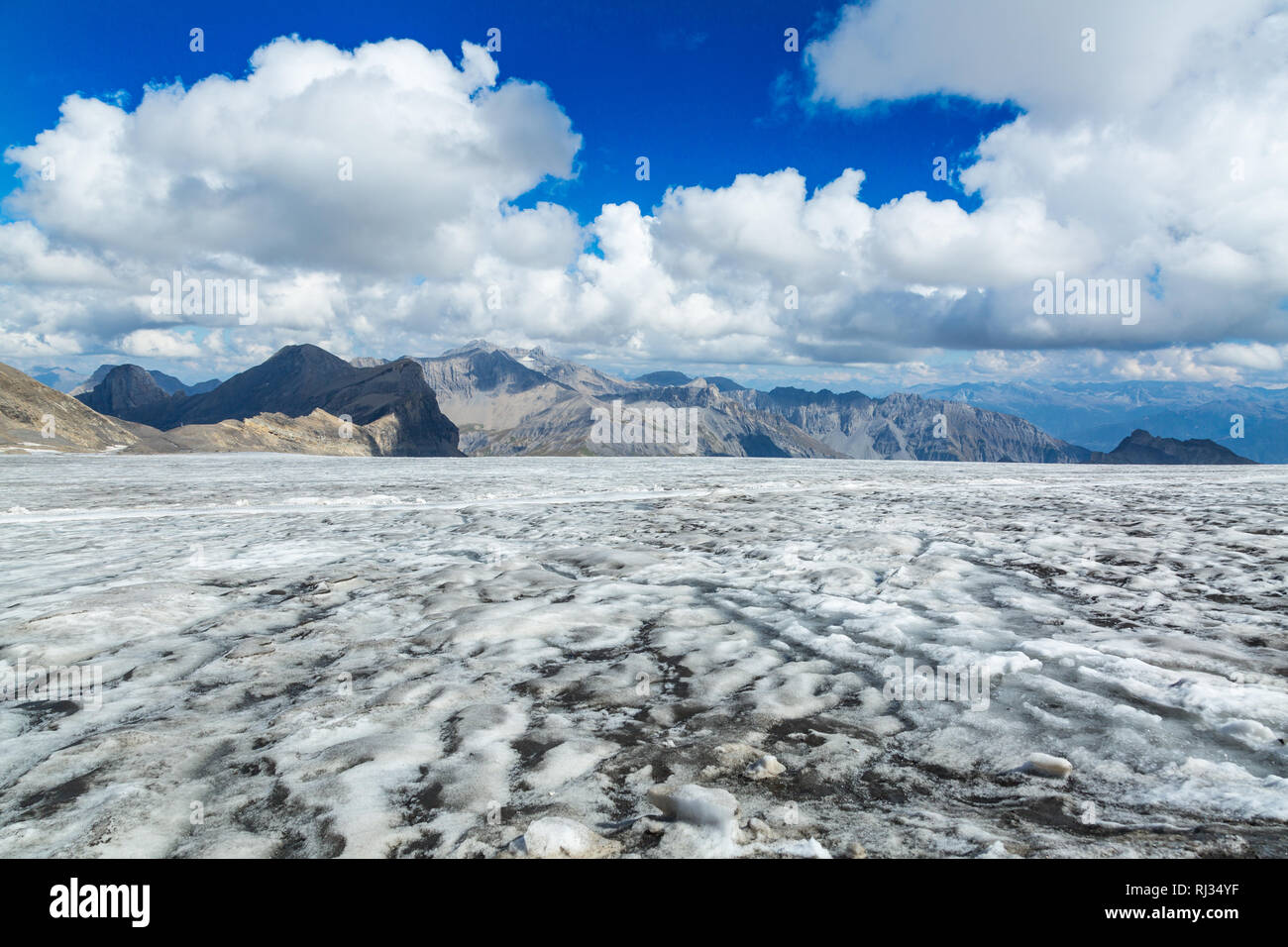 Glacier des Diablerets in high swiss Alps Stock Photo