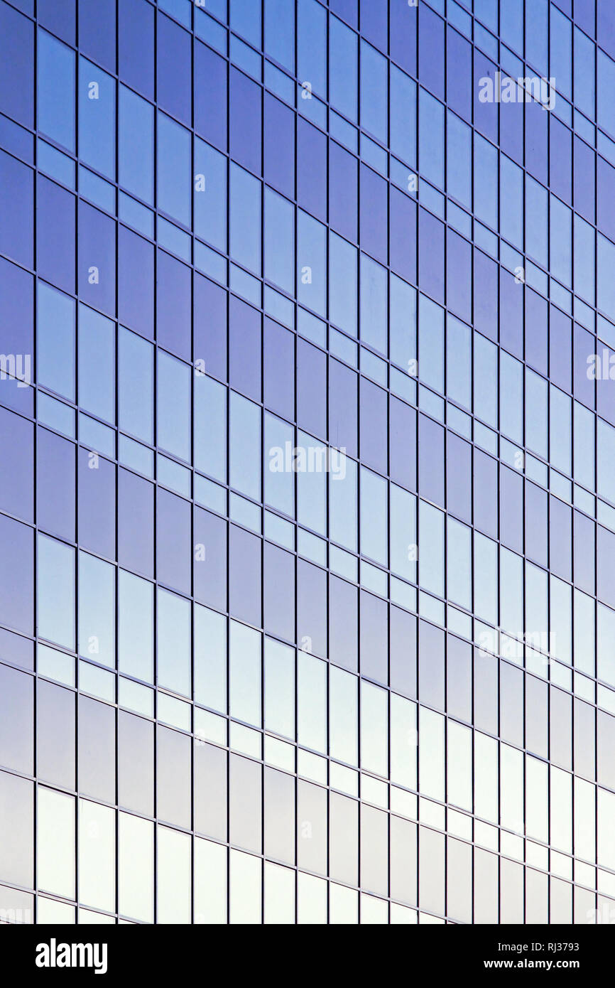 Exterior of modern building with blue facade Stock Photo - Alamy