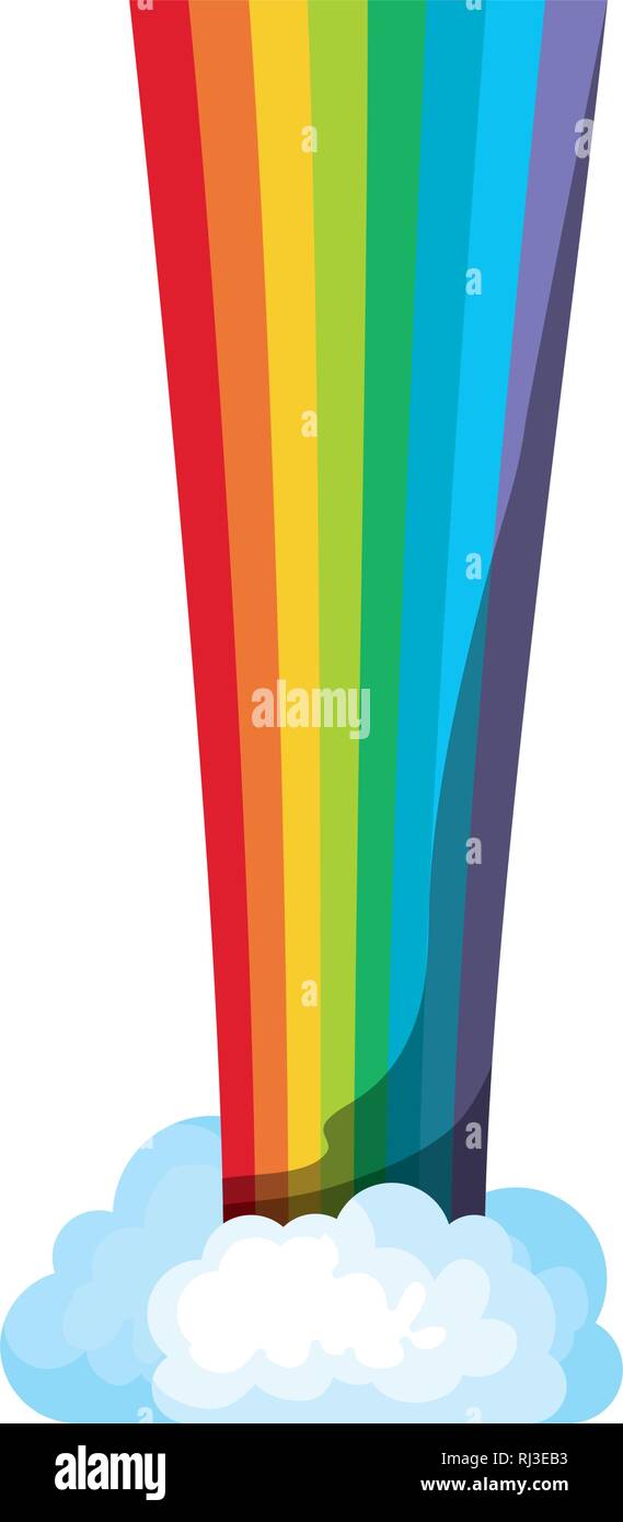 rainbow with clouds isolated icon Stock Vector Image & Art - Alamy