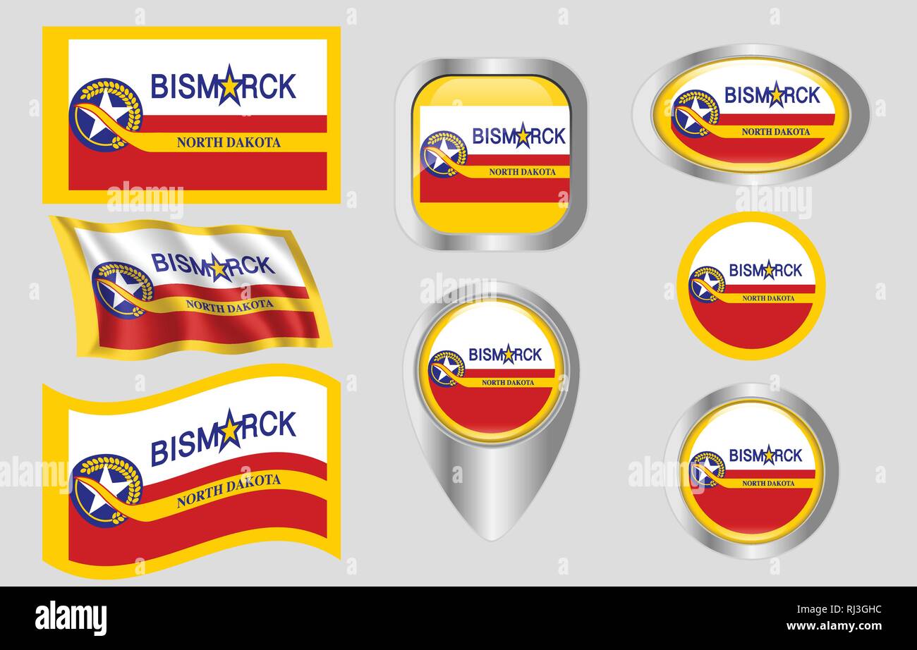 Flag of bismarck north dakota stock vector image art alamy
