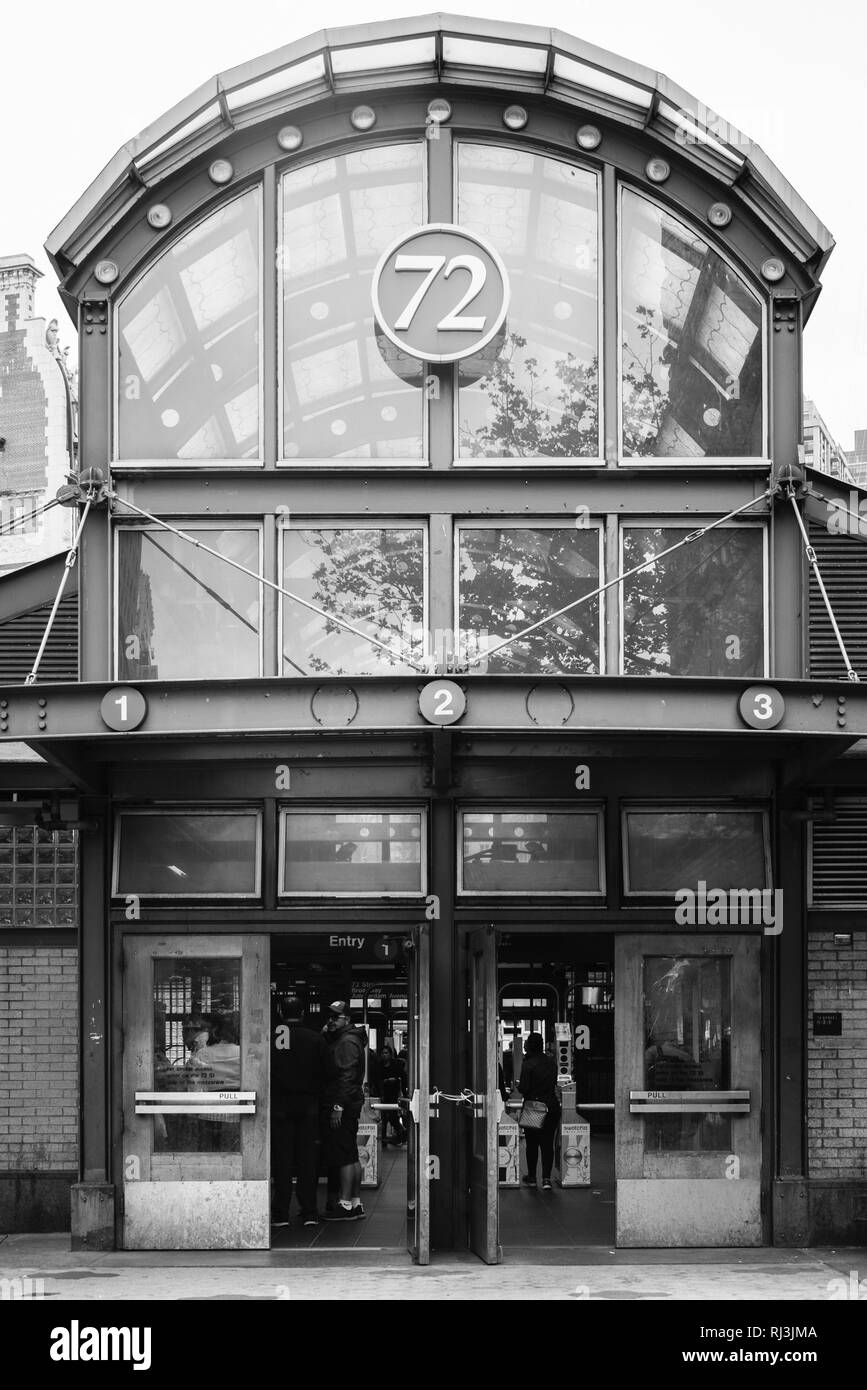 The 72nd & Broadway Subway Station in the Upper West Side, Manhattan, New York City Stock Photo