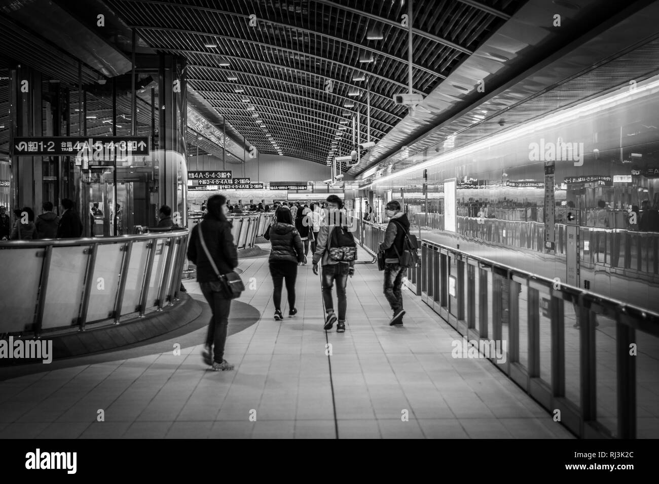 Mrt station Black and White Stock Photos & Images - Alamy