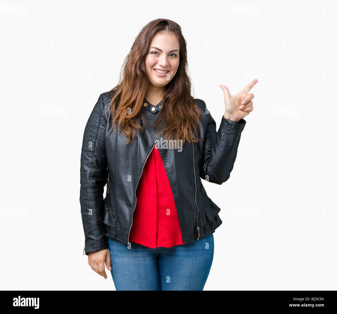 plus size leather jacket outfits